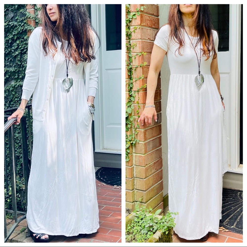 Boho fabulous side pockets Empire waist maxi dress - Picture 8 of 8